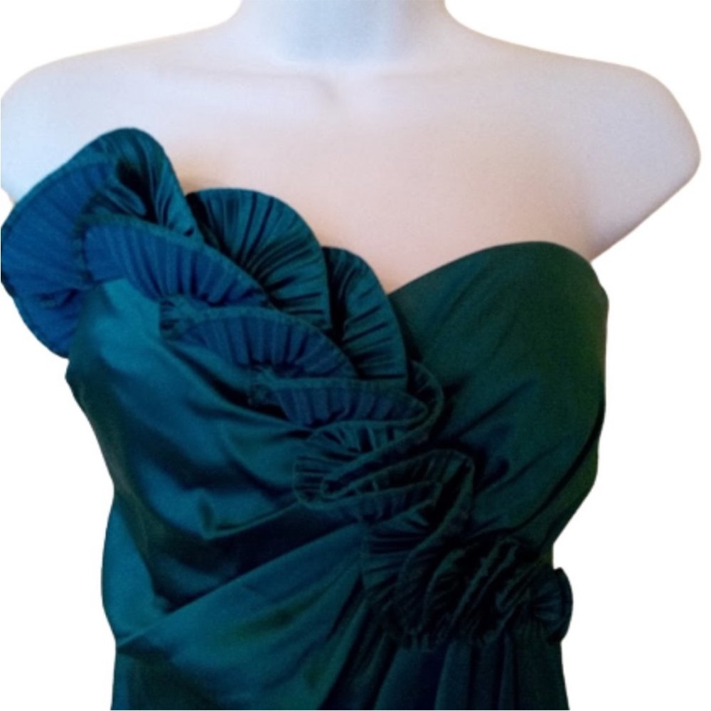 VINTAGE Green Cocktail Party Strapless Dress Size 6